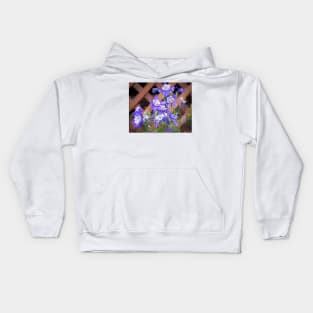 Colorado Blue Columbine Painterly Kids Hoodie